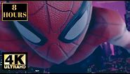 Flying Spiderman Through The City Wallpaper Background Screensaver With Music 8 HOURS 4K