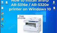 How to install Sharp AR 5316e / 5320e printer driver manually by using its basic driver
