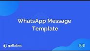 Create WhatsApp Message Templates using Gallabox