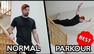 BEST OF Parkour VS Normal People In Real Life