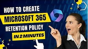 Configure Office 365 Email Retention Policy in few minutes | Exchange Online Retention Policy