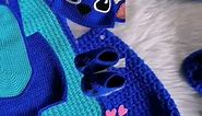 crochet lilo and stitch costume for baby #crochetliloandstitch