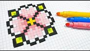 Handmade Pixel Art - How To Draw a Flower #pixelart