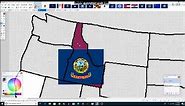 United States - Flag Map Speed Art (States edition)