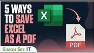5 Ways to Save Excel as a PDF