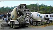 Ready Mix Cement Truck Concrete Delivery For The Road Paving
