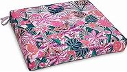 Classic Accessories Vera Bradley Water-Resistant, 21 x 19 x 3 Inch, Rain Forest Canopy Coral Patio Seat Cushion, 21" L x 19" D x 3" Thick