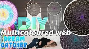 DIY Multicoloured Web Dreamcatcher Tutorial EASY!