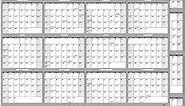 18" x 12", 2024 Wall Calendar 12 Month Annual Yearly Wall Planner, Reversible, Horizontal/Vertical (Silver)