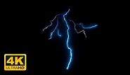 1 hour silent blue lightning - Background video