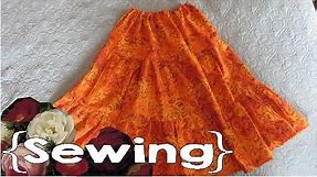 How to Sew a Peasant Skirt (Without a Pattern!) ║ Simple Sewing #6