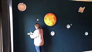 Super Easy DIY Outer Space Bedroom Wall 😎 With Solar System Stickers and Glow In The Dark Stars