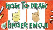 How To Draw Finger Emoji Pointing Up ☝️