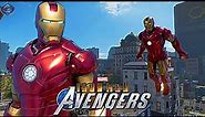 Marvel's Avengers Game - MCU Iron Man 1 Movie Suit Free Roam Gameplay! [4K 60fps]