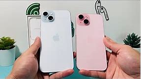 iPhone 15 / 15 Plus Blue vs Pink Color Comparison