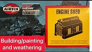 Model railway - Engine shed build - painting and weathering