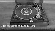 Realistic LAB 34 Turntable Testing, cleanup and Tone Arm Adjustment