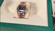 Rolex President Day Date Rose Gold Eisenkiesel Dial Diamond Mens Watch 128345 Review | SwissWatchExp