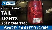 How to Install Replace Tail Lights 13-18 Ram 1500