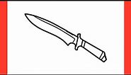 How to draw a KNIFE step by step / drawing knife from CS GO easy