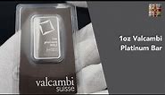 1oz Platinum Valcambi Bar