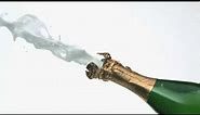 Royalty Free HD slow motion Popping Champagne Bottle