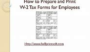 How to Print W2 Form for Employees