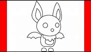 How To Draw Albino Bat From Roblox Adopt me - Step By Step Drawing