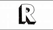 How to Draw the Letter R in 3D