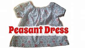How to sew a Peasant dress for girls DIY