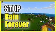 How to STOP RAIN in Minecraft FOREVER in Bedrock Edition (New Method!)