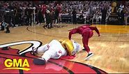Conor McGregor sends Miami Heat mascot to hospital with brutal blow l GMA