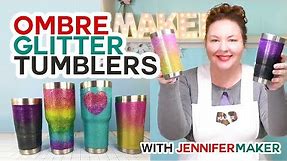 Ombre Glitter Tumbler Tutorial (Rainbows, Too!)