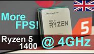 AMD Ryzen 5 1400 - Stock vs 4GHz Overclock