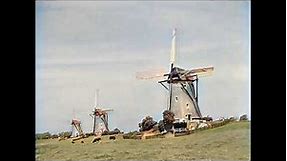 Molens In Nederland rond 1930 in kleur! Dutch Windmills ca.1930 in color! [AI enhanced & Colorized]