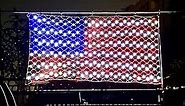 American Flag Lights Waterproof 384 LED US Flags Net Lights for 4th of July Decorations for Independence Day,Memorial Day,Christmas, Holiday, Party Decoration