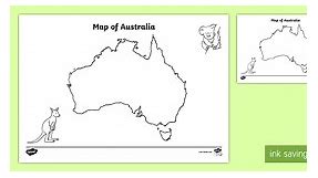 Blank Map of Australia Worksheet