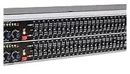 Rockville REQ231 Dual 31 Band 1/3 Octave Graphic Equalizer with Sub-Output, Grey