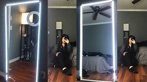 DIY: Affordable Light Up Full Body Mirror!!