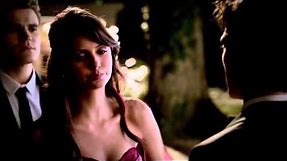 The Vampire Diaries 4x19 Damon & Elena - "Beautiful dress... Thank you. I stole it."