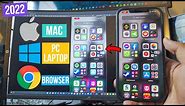 How To Mirror iPhone Screen to Windows PC | MAC | Chrome | Laptop (No Software Needed) 2022