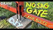 NO SAG GATE - How to install Cane-bolts with Gate Casters. DIY
