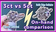 Time to UPGRADE your Ring - 3ct Lab Grown Diamond vs 5ct Natural Diamond Solitaire Ring
