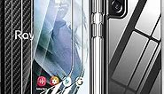 Rayboen Case for Galaxy S21+ Plus 5G with Screen Protector Soft(2Pcs), Crystal Clear Designed Shockproof Phone Case, Hard PC Back Soft TPU Frame Slim Transparent Cover for Samsung Galaxy S21+ Plus