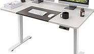 Homall Height Adjustable Electric Standing Desk, 55 x 28 Inches Stand Up Desk, Sit Stand Home Office Desk Computer Workstation with T-Shaped Metal Bracket (White)