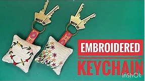 How to make embroidery keychain | easy for beginners in the shortest time