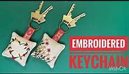 How to make embroidery keychain | easy for beginners in the shortest time