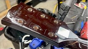 Unbelievable Headstock Repair: Making It Invisible and Undetectable on a Rare Gibson Les Paul Lite!