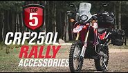 Top 5 Honda CRF250L Rally Accessories