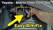 Starts Then Cuts Out Immediately - No Tools Required DIY Solution!